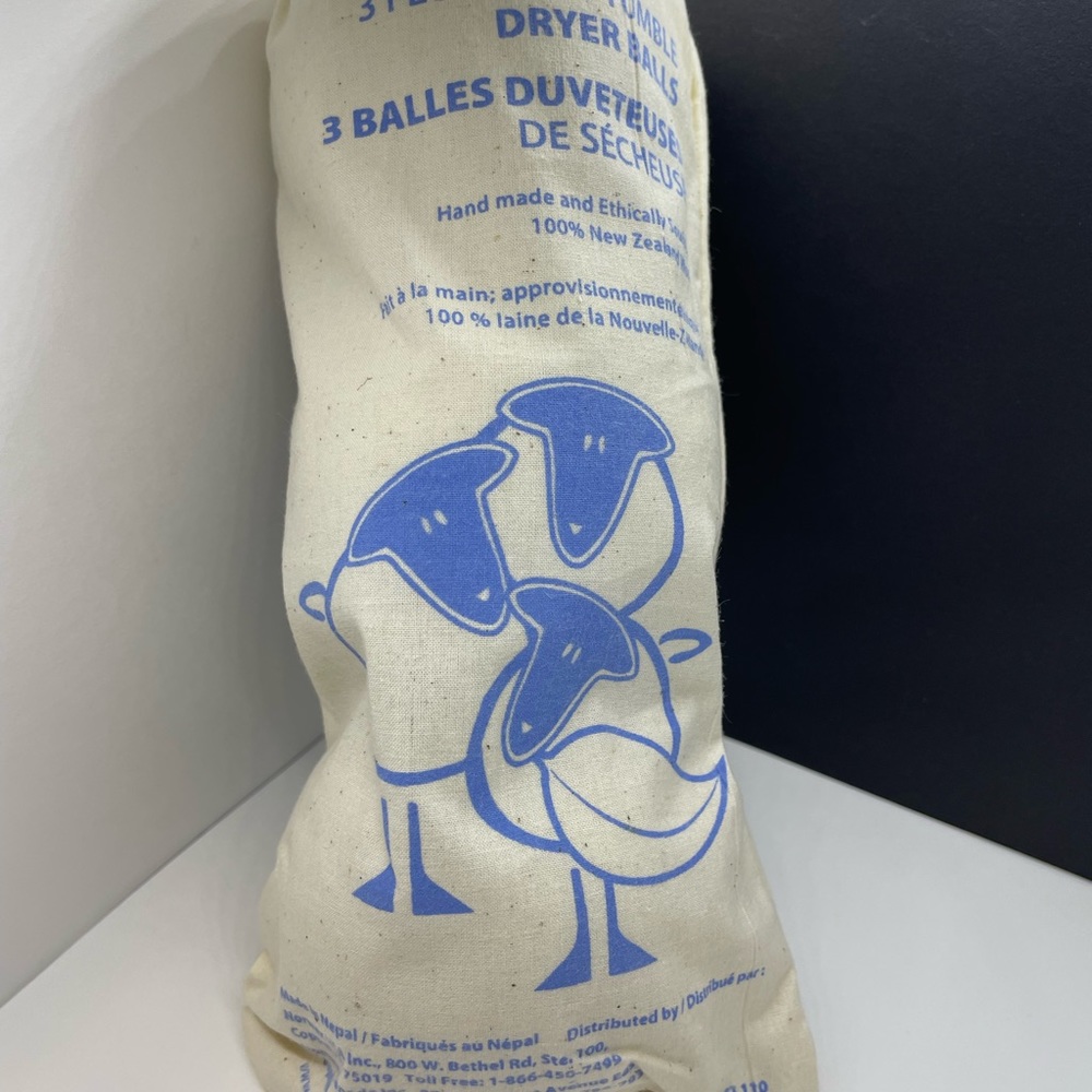 Norwex 3 Fluff and Tumble Dryer Balls - 100% New Zealand Wool - New!